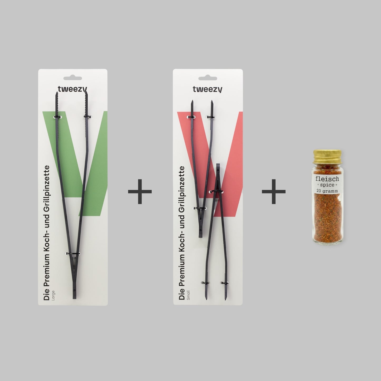 Tweezy Vatertags-Set — Large + Small + Gratis Fleischgewürz