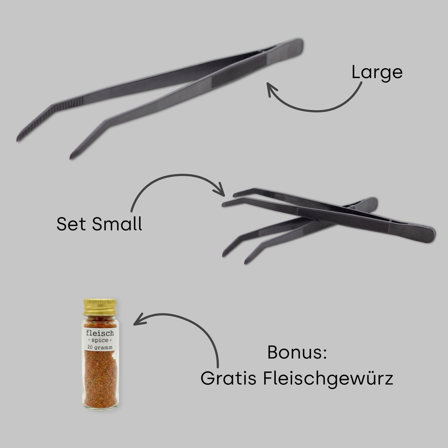 Tweezy Vatertags-Set — Large + Small + Gratis Fleischgewürz